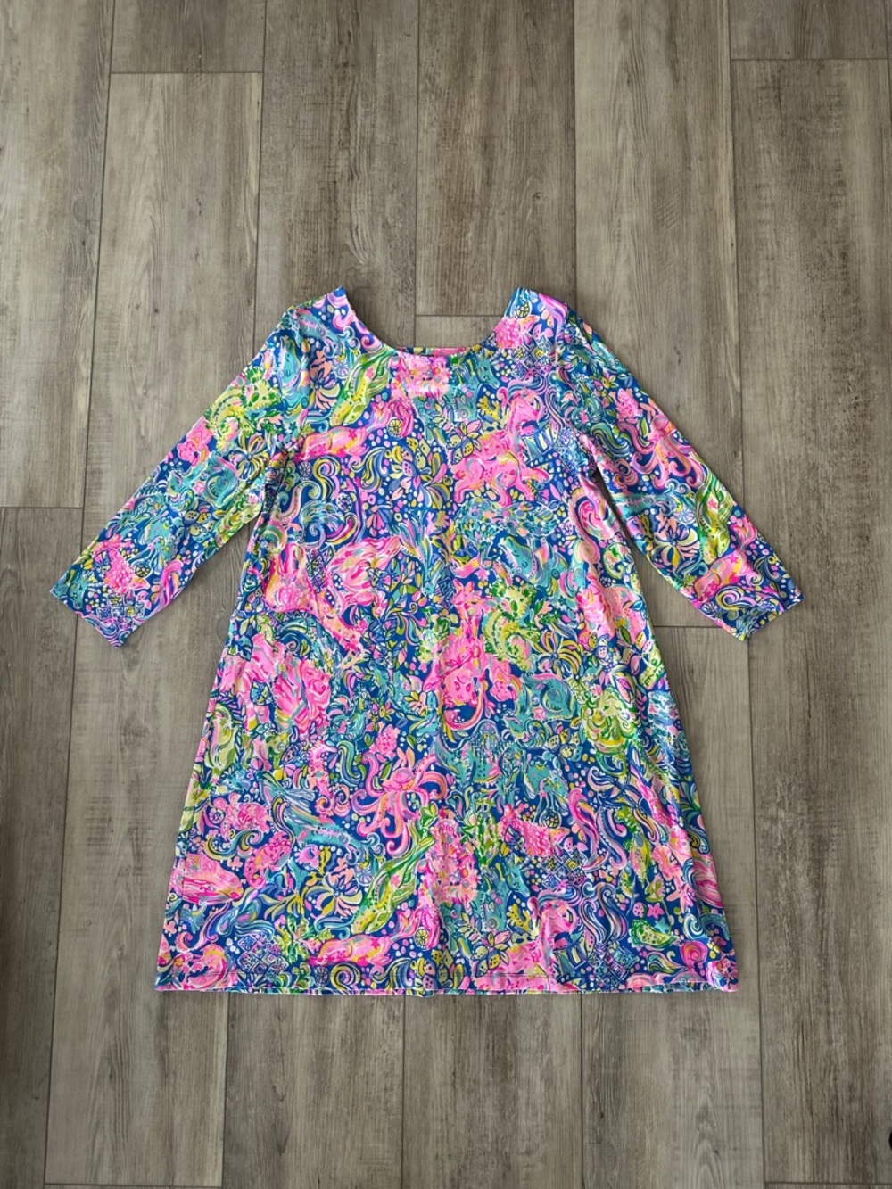 Lilly Pulitzer Multicolor Floral Swirl Dress - Pink, Blue & Green